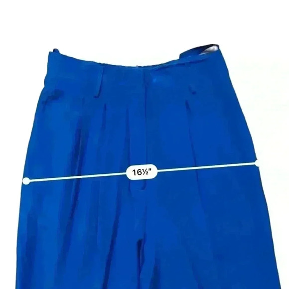 Vintage A.V.R. Collection Trouser Pants Size 4 Silk High Rise Pleated Tapered - Picture 8 of 11